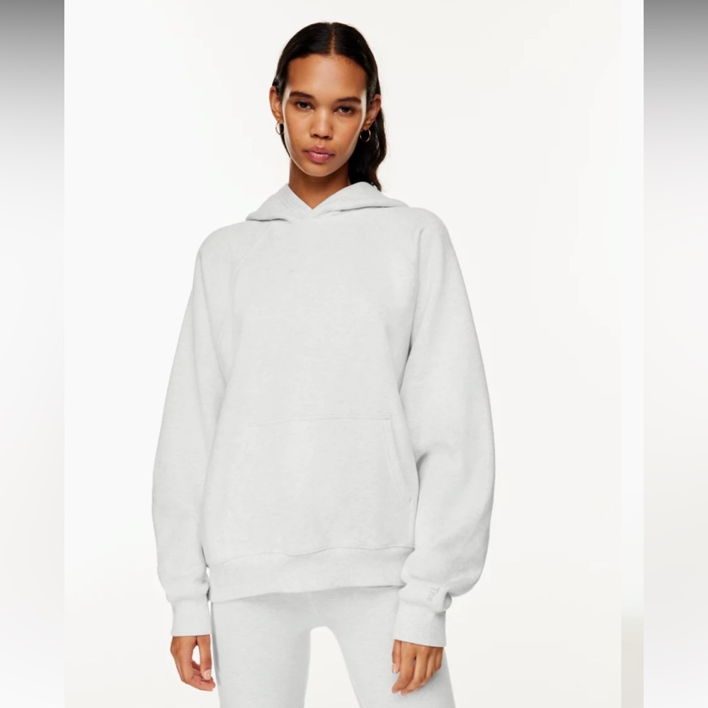 Cozy Fleece Mega Raglan Hoodie Heather Cloud White